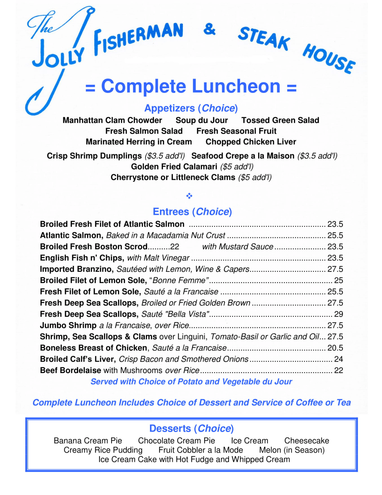 Lunch Menu