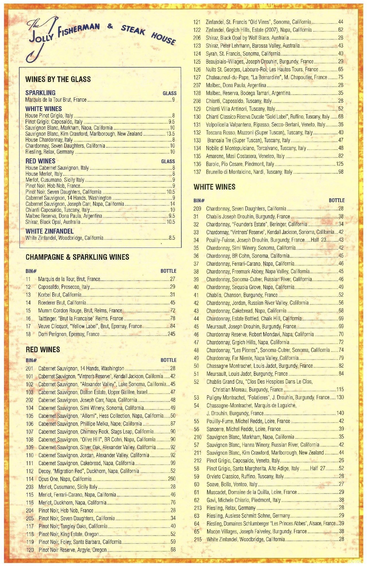 Wine List